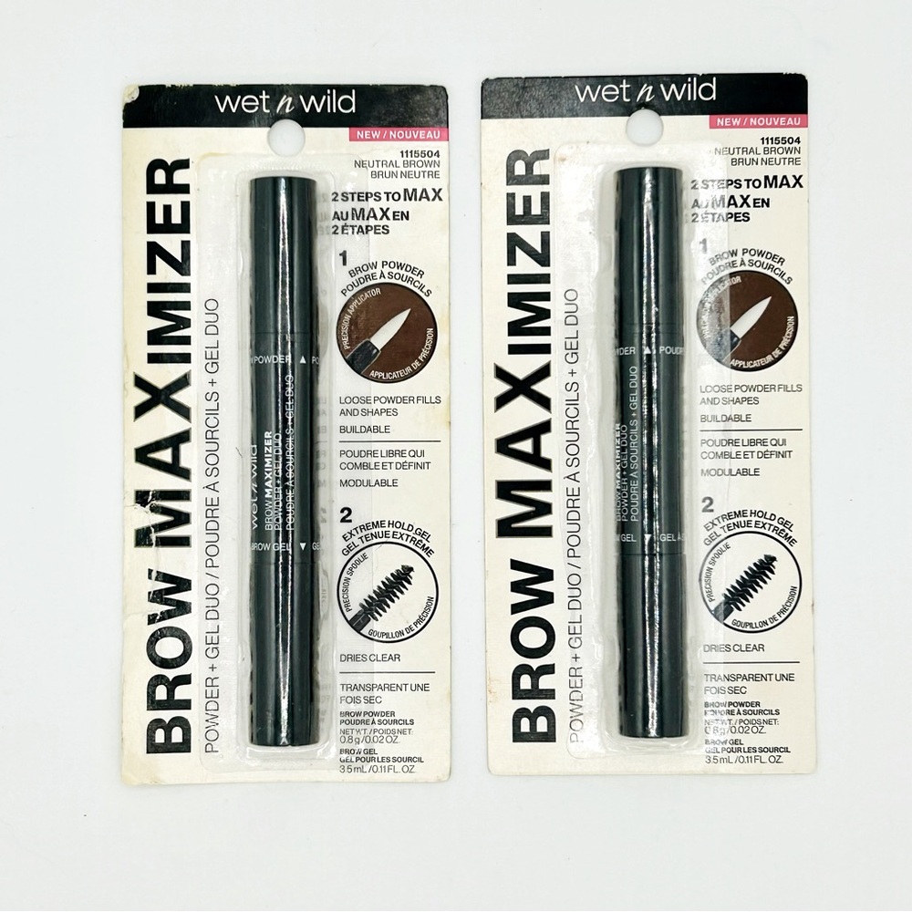 Wet n Wild Brow Maximizer Neutral Brown Duo | 2-Piece Bundle | NEW